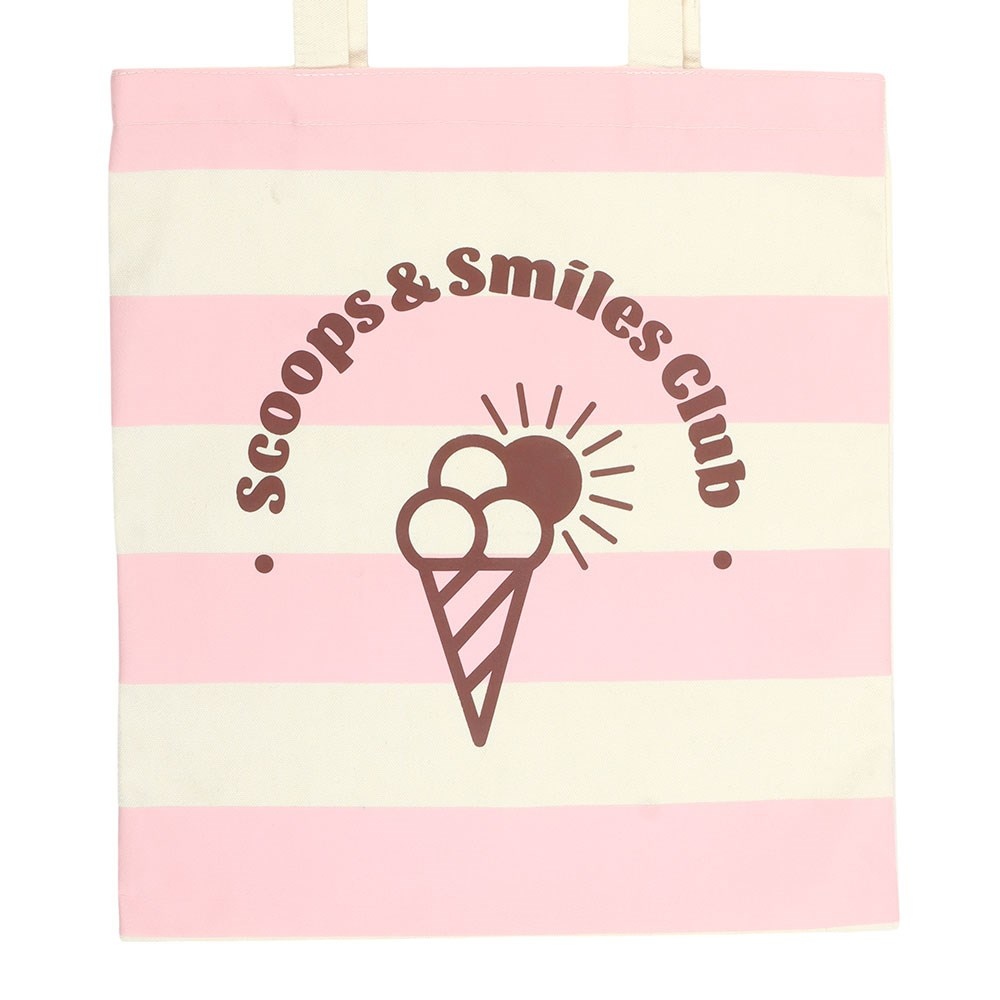 Something Different - Pink Scoops & Smiles Club Polycotton Tote bag - Multicolours